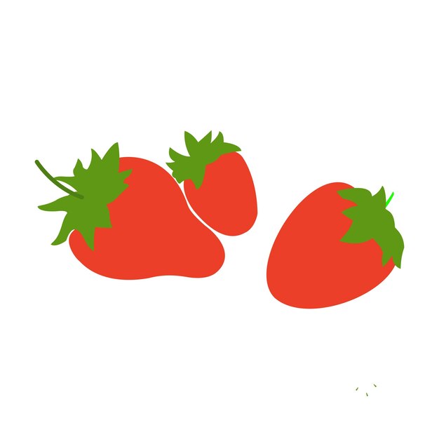 Vector strawberry icons for a healthy lifestyle fruit vector image flat design