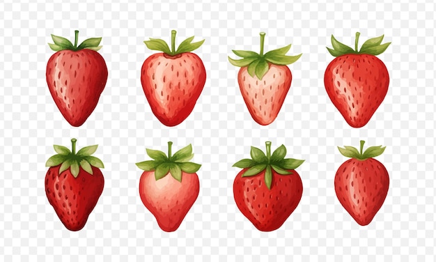 Strawberry isolated transparent watercolor vector generative ai