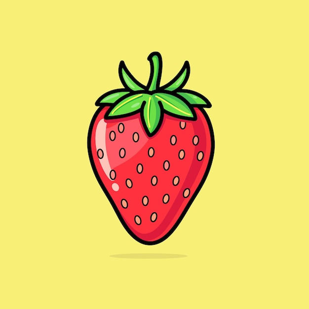 strawberry isolated on white 2d vector