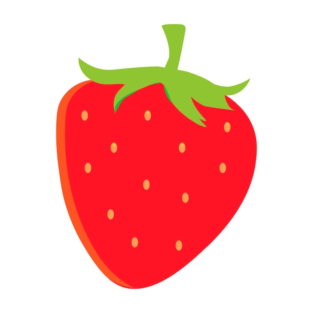 Vector strawberry isolated on white background