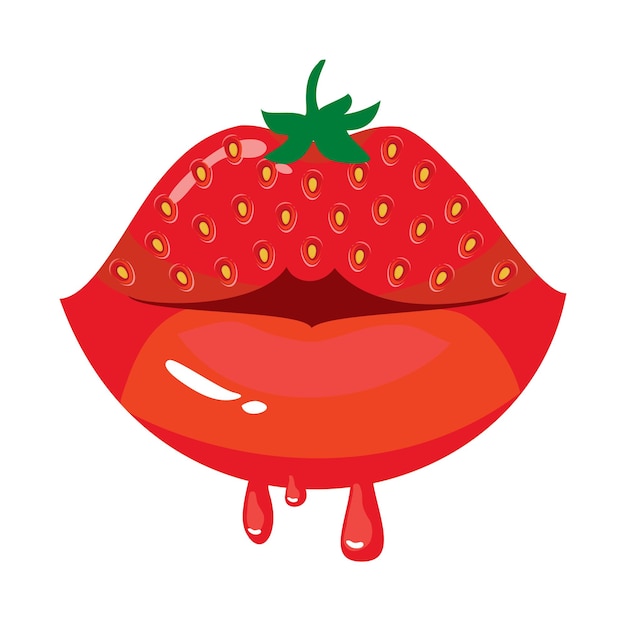 STRAWBERRY LIP MAKEUP