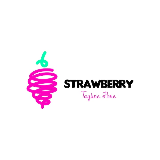 Fragola logo design concept vector