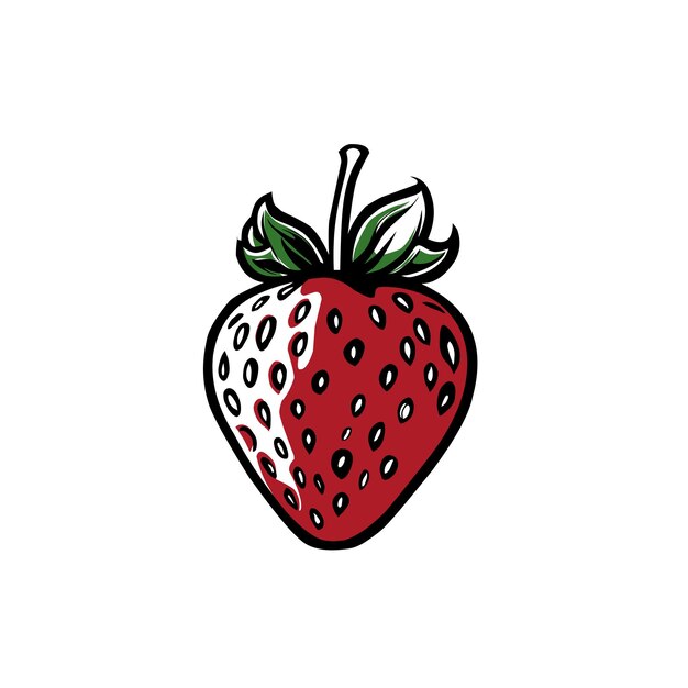 Vector strawberry logo design template element