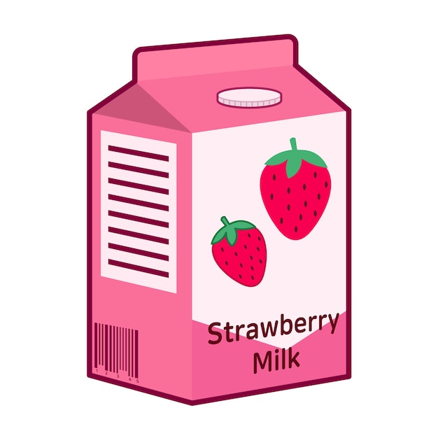 Strawberry milk carton