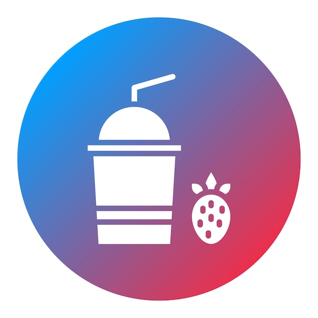 Strawberry Milkshake icon vector image Can be used for Bar