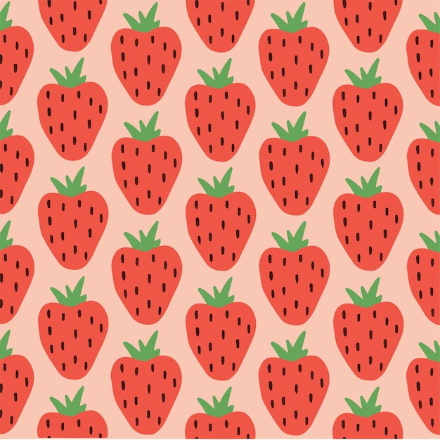 Fondo del modello della fragola social media post fruits vector illustration