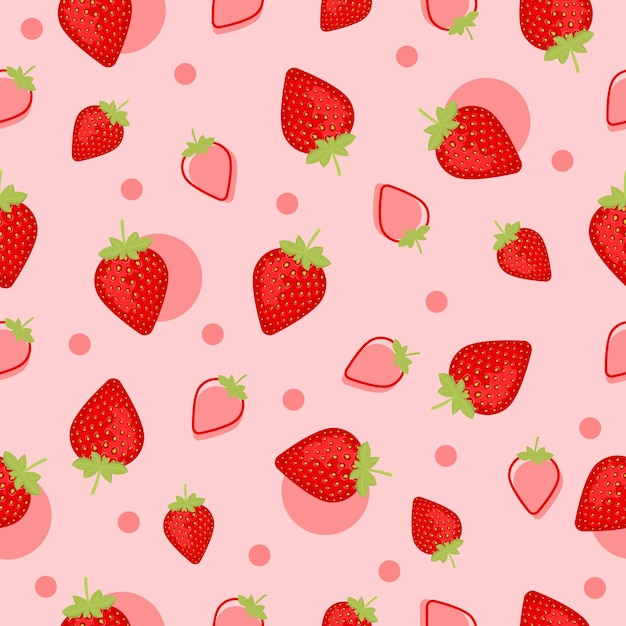 Strawberry pattern red polka dot seamless strawberry strawberry background strawberry wallpaper