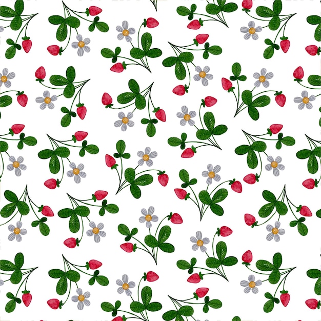 Vector strawberry pattern