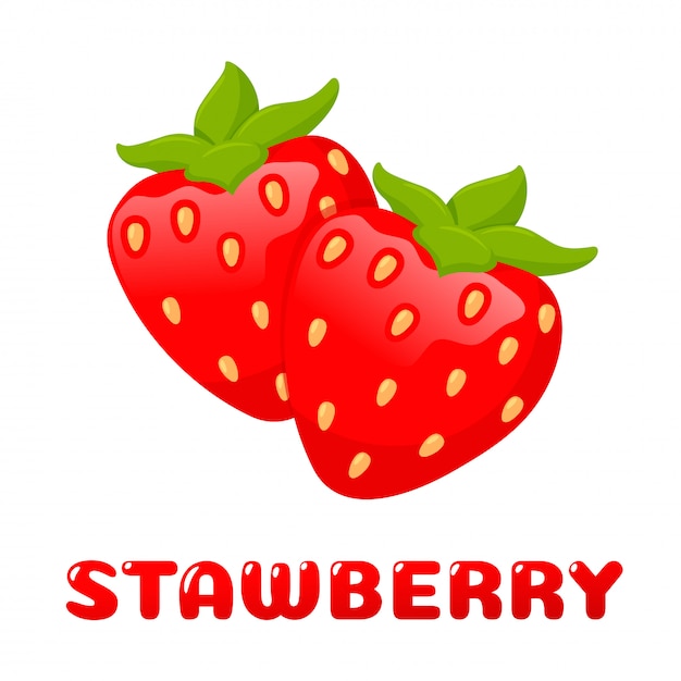 Strawberry  . red strawberry fruit isolated