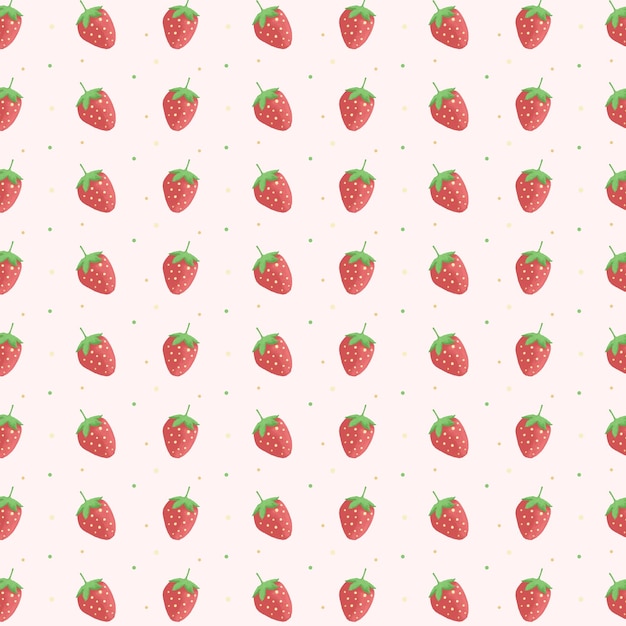 Strawberry seamless pattern strawberry vector background