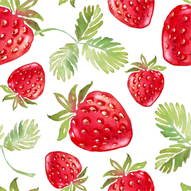 Strawberry seamless pattern Vector