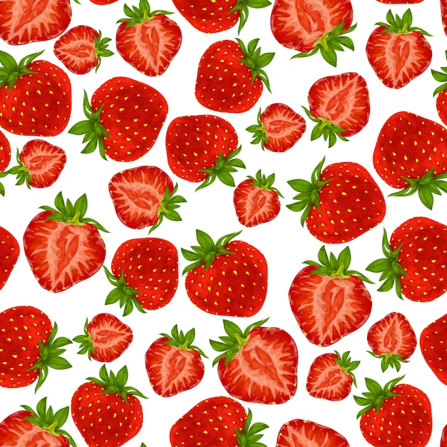 Strawberry seamless pattern