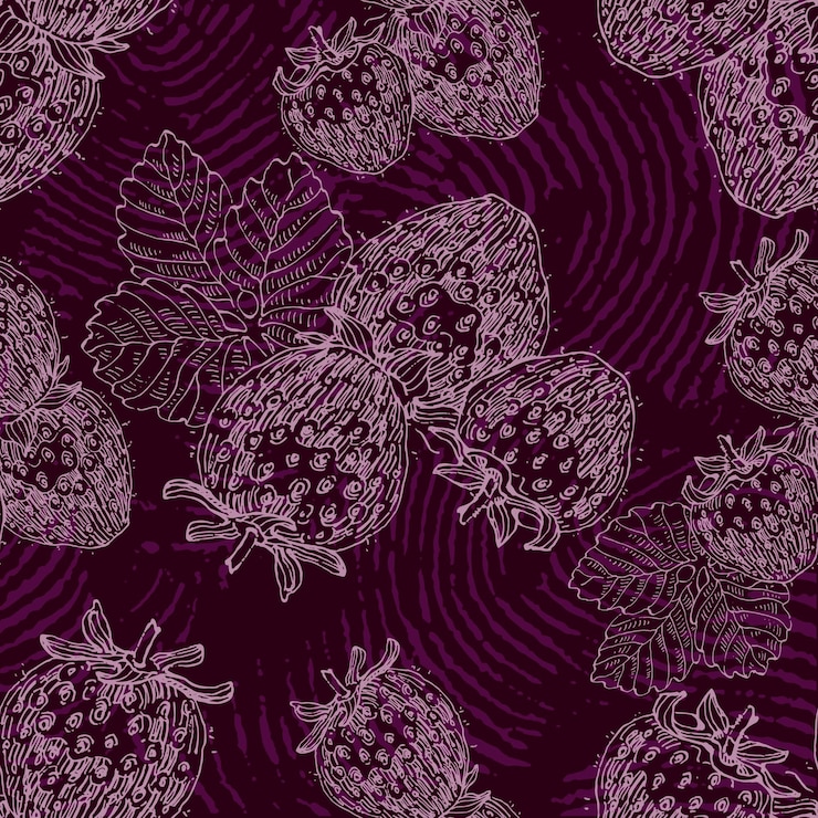 Vector strawberry seamless pattern