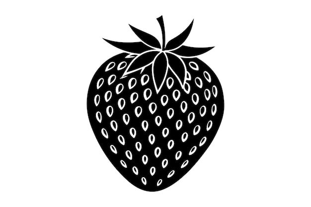 Strawberry Silhouette Vector for Apparel amp Home Decor Graphics