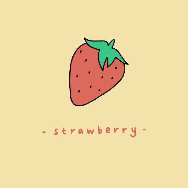 Strawberry Symbol Design Fruit Vector Illustration