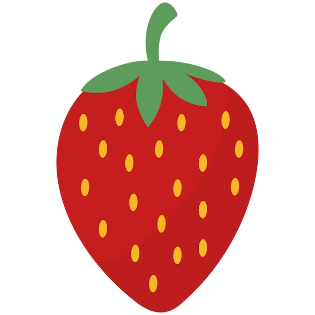 Vector strawberry vector cartoon isolated on white background