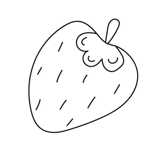 Иллюстрация Strawberry Vector в стиле doodle