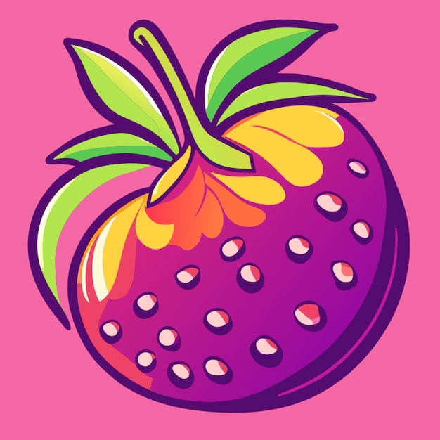 strawberry vector illustration flat