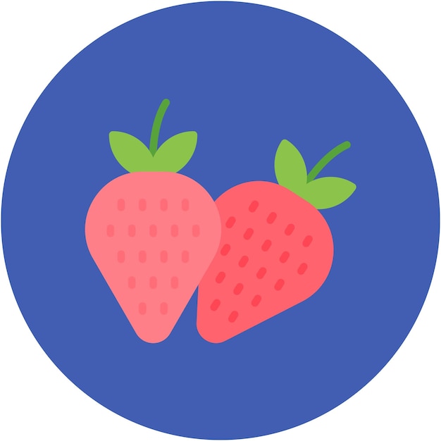 Vector strawberry vector illustration style