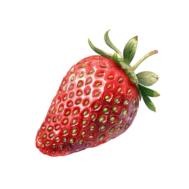 strawberry vector illustration in watercolour style