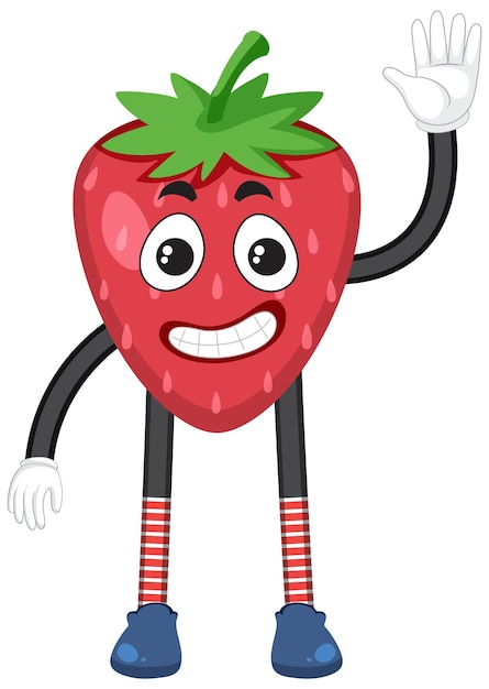 Strawberry with facial expression