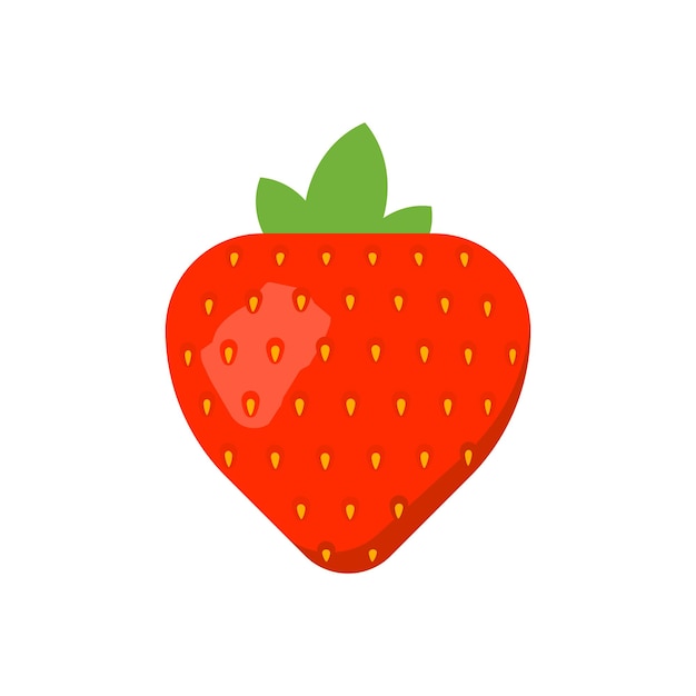 Strawberryisolated on white background Vector illustration EPS