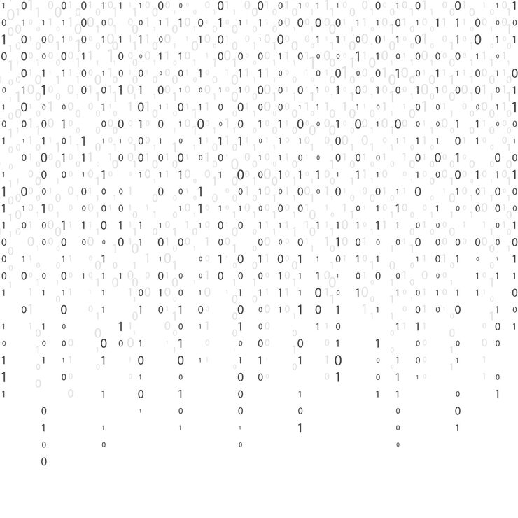 Vector stream binary code binary code matrix background on screen from numbers 0 and 1 numbers on screen