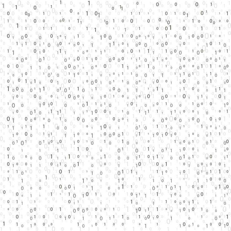 Vector stream binary code binary code matrix background on screen from numbers 0 and 1 numbers on screen