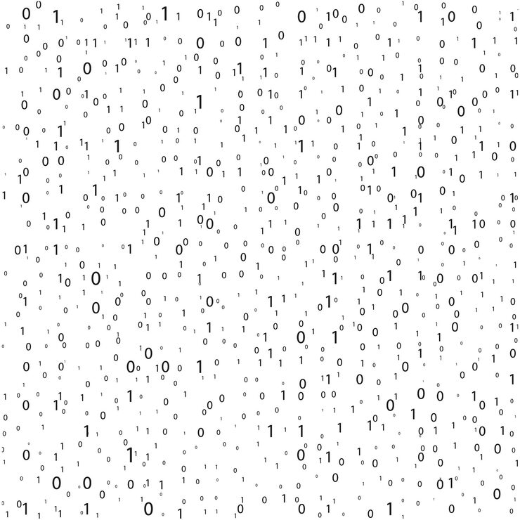 Vector stream binary code binary code matrix background on screen from numbers 0 and 1 numbers on screen