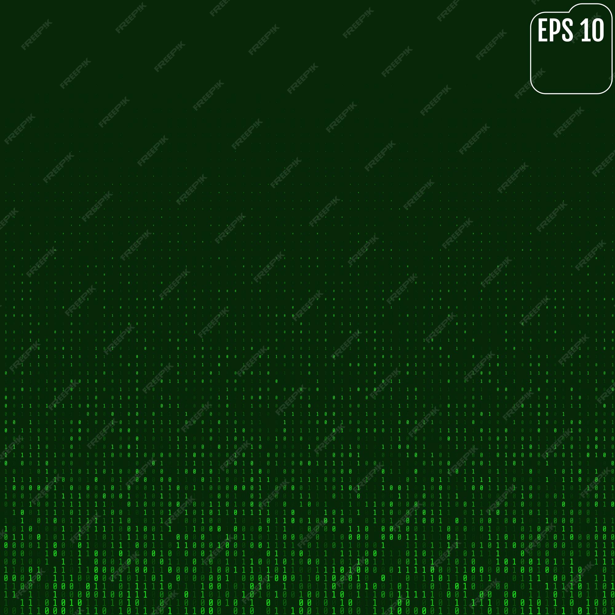 Premium Vector | Stream of binary code on screen abstract vector ...