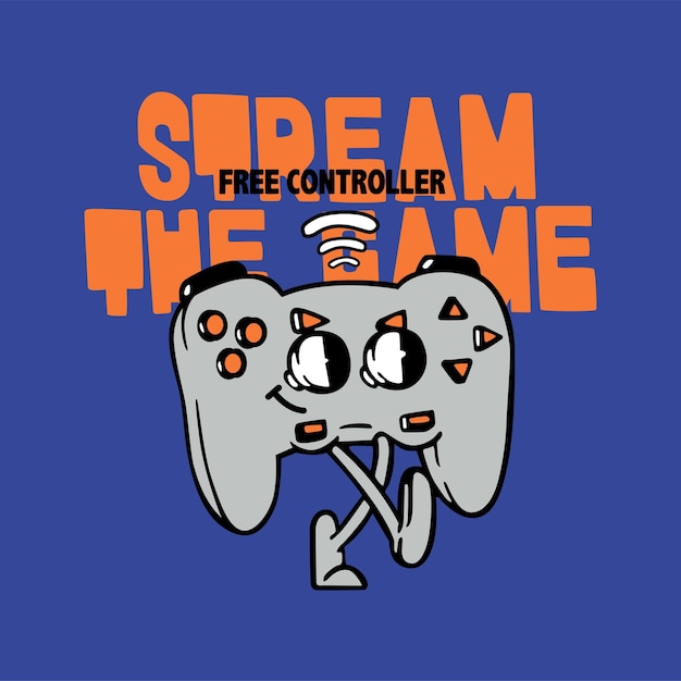Stream The Game Free Controller Gamer Graphic