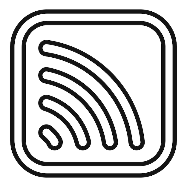 Stream icon outline vector Computer interface Digital tab