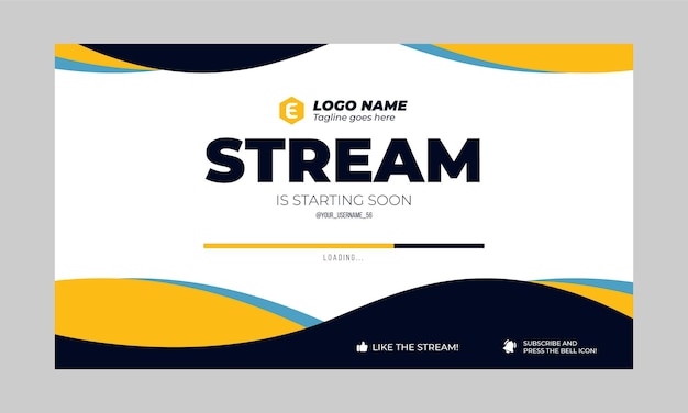 Stream is starting banner template for live streaming