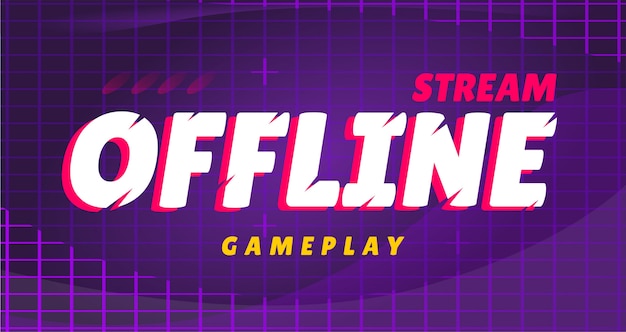 Vettore streaming banner di gioco offline