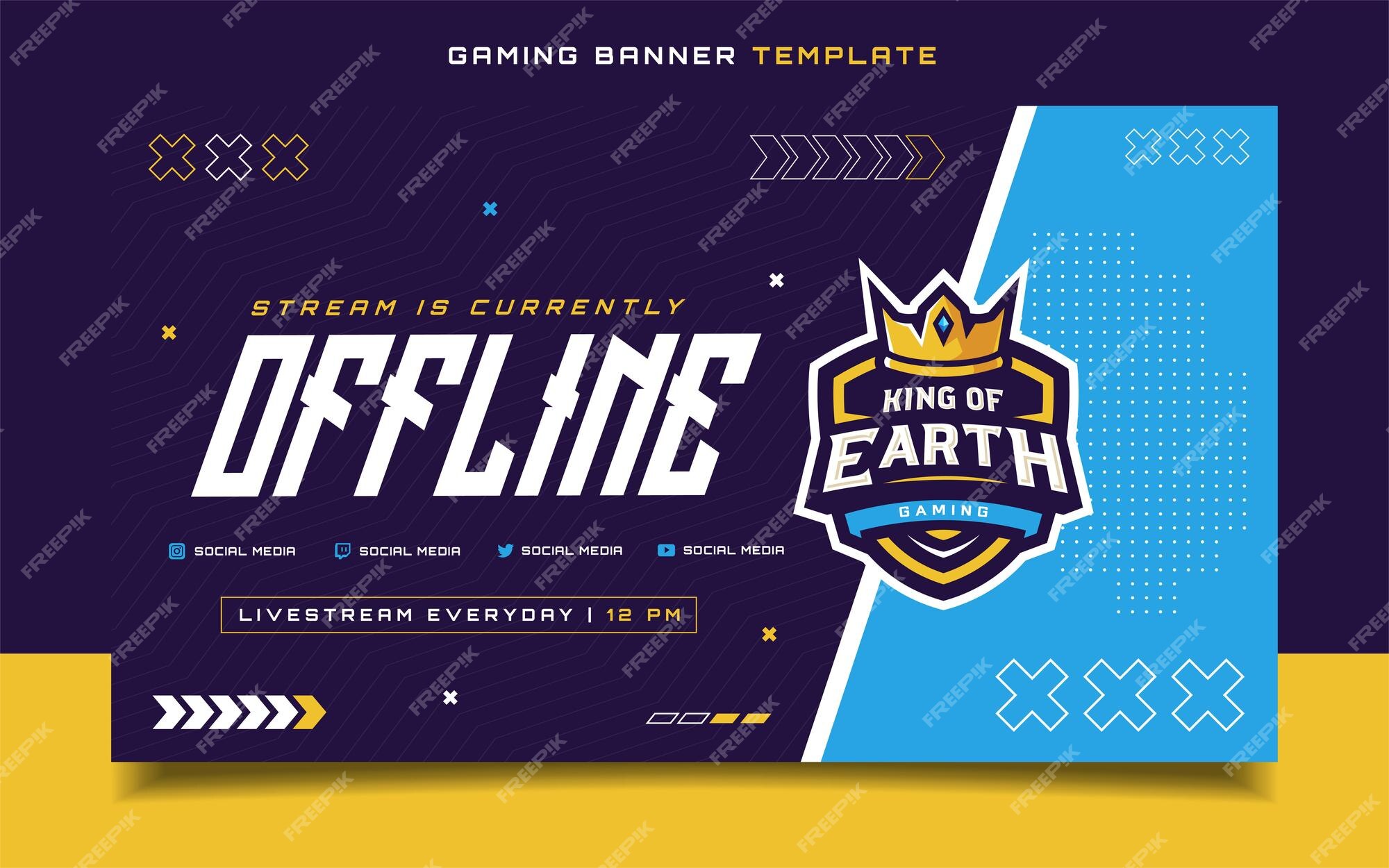 Gaming and Streaming  Banner Template - Mediamodifier