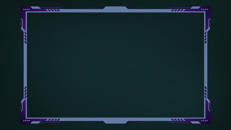 Vector stream overlay webcam border panel template