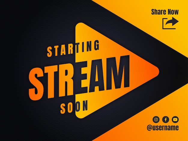 Stream Starting Soon Vector Art, Icons, and Graphics for Free Download