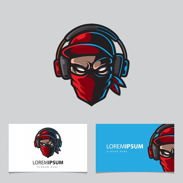 Streamers mascot logo, gaming badge