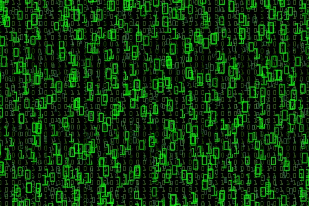 Vector streaming binary code background