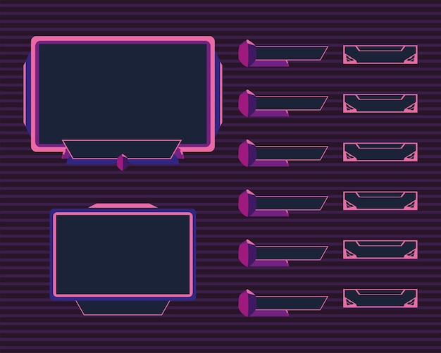 Streaming templates screens symbol set