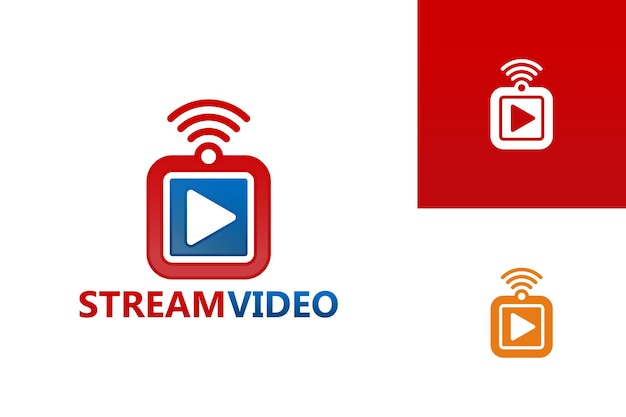 Streaming Video Logo Template Design Vector, embleem, ontwerpconcept, creatief symbool, pictogram