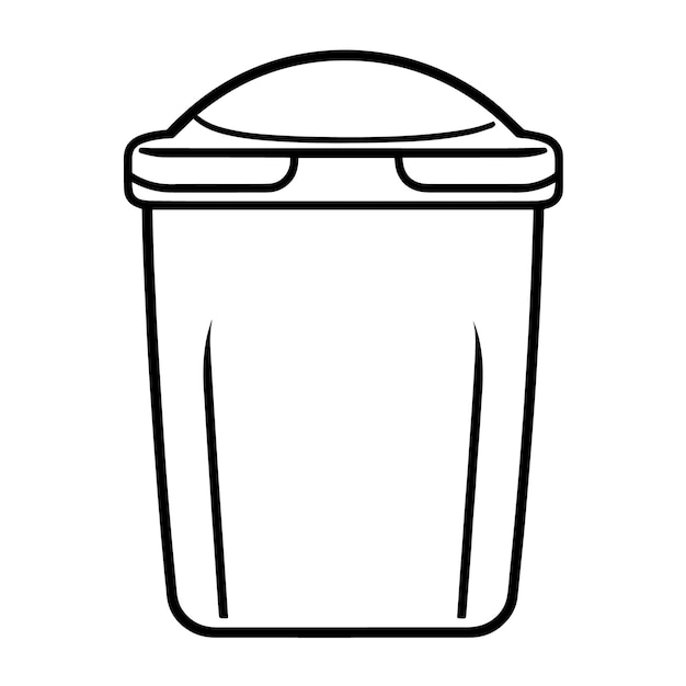 Vector streamline your designs with a bin outline icon vector perfect for clean and efficient applications