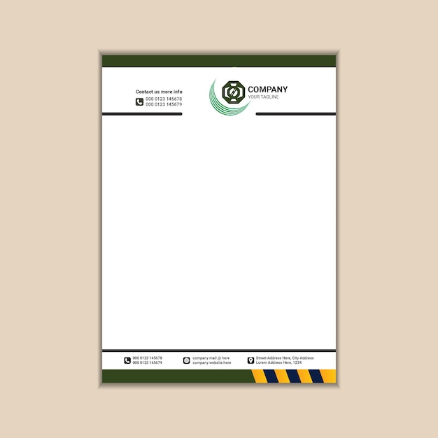 Streamlined A4 Letterhead Vector Template