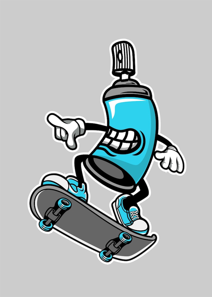 Vector street art skateboard