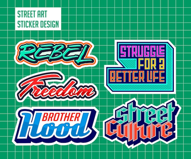 Vector street art sticker design