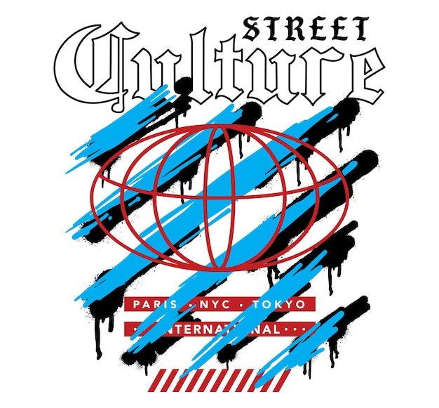 Premium Vector | Street culture tshirt design print