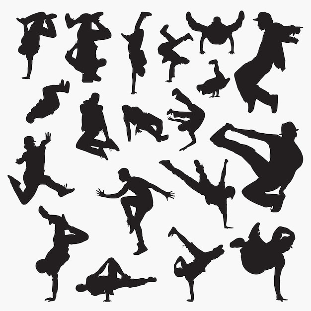 Street dance silhouettes