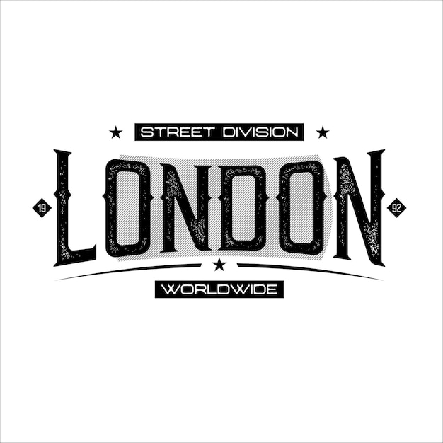 Vettore street division londra semplice moda vintage