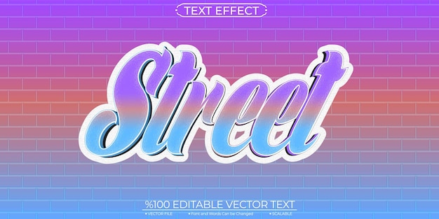 Vector street editable and scalable text effect