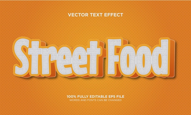 Street food editable text effect